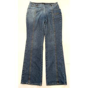 FUBU Jeans Womens 9/10 Low Rise Bootcut Fatty Girl Y2K Double Fly Vintage Denim